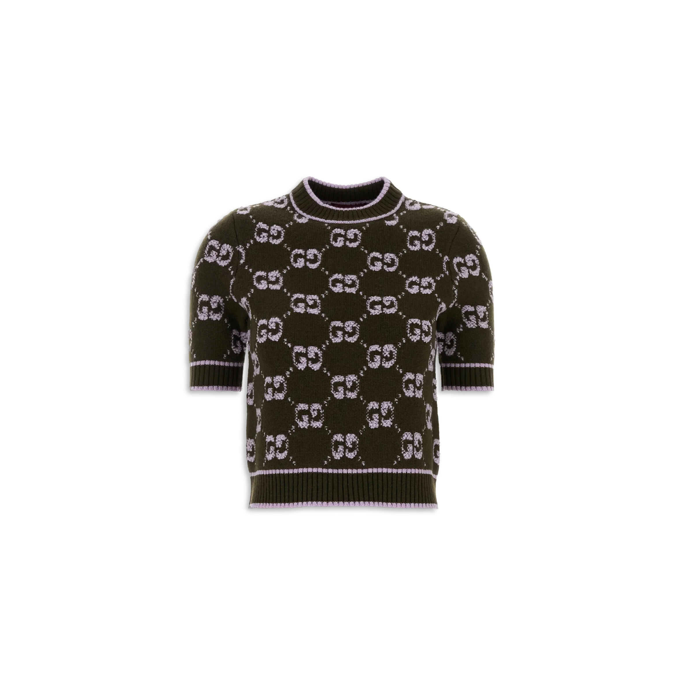 Gvc*1 gg wool bouclÉ jacquard top 770059